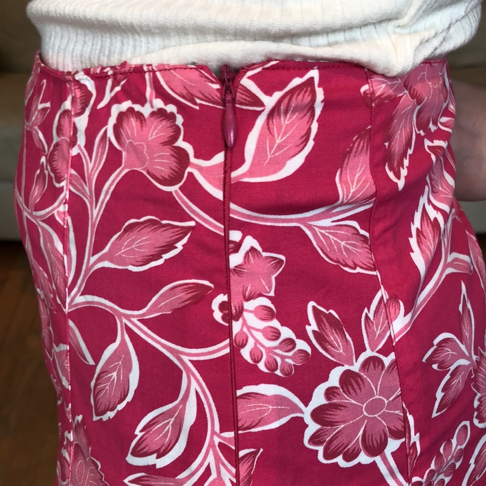 Live a Little pink floral printed skirt - Picture 5 of 7